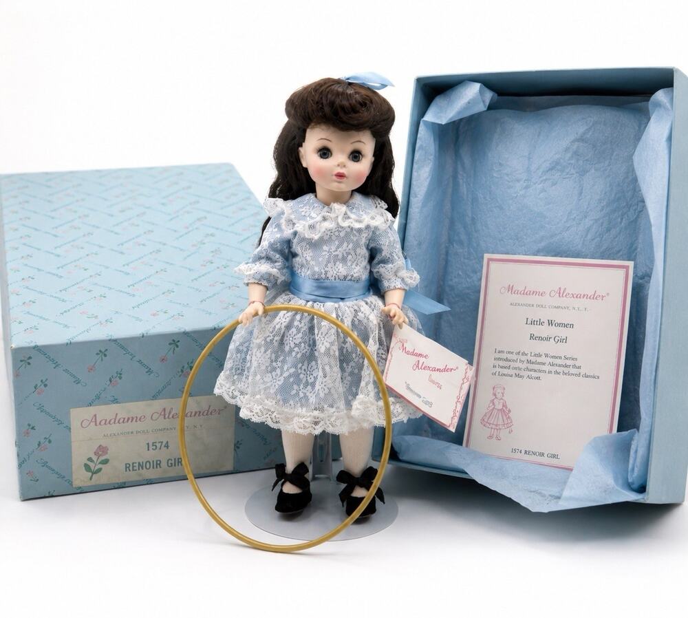 Madame Alexander Renoir Girl Doll 14” #1574 With Hoop Tagged In Box Vintage